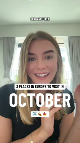 3 places in Europe I’d love to visit in October one day! 🍁 It’s been a while since I made one of these videos! #traveltok #travelinspo #europetravel #autumntravel 