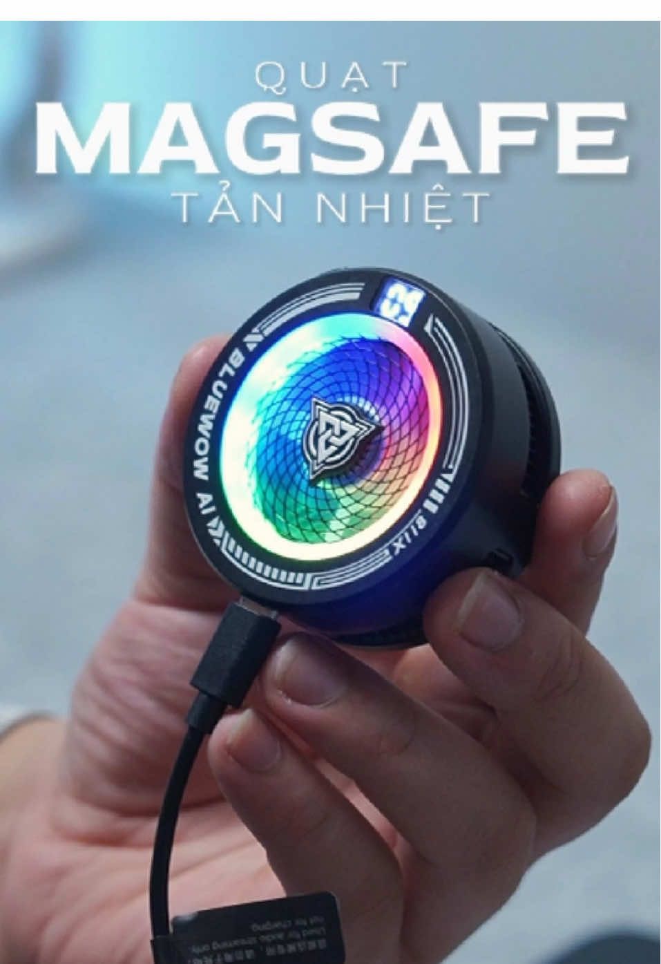 Đang chơi game tự nhiên như chui vào Lò Vi Sóng ấy nóng điên, hên sao có bình chữa cháy quạt tảng nhiệt magsafe :))) #buonmedo #quattannhietdienthoai #quattannhiet 