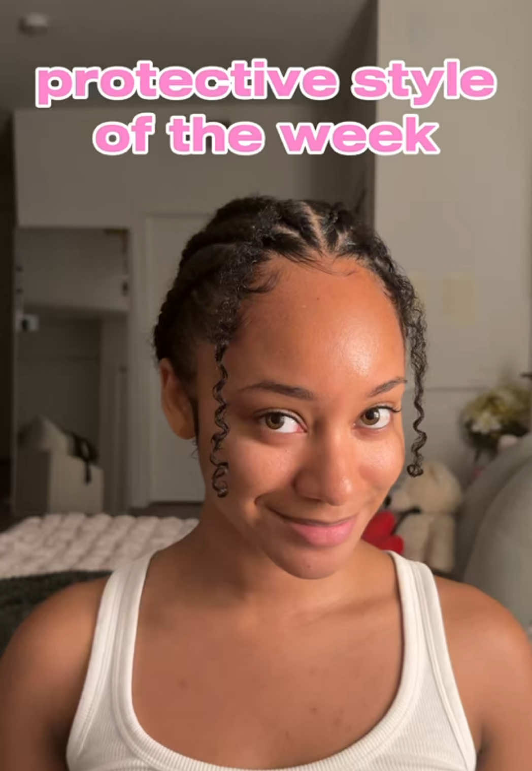 i feel really proud of myself for this one 🥰 #naturalhair #protectivestyles #lengthretention 