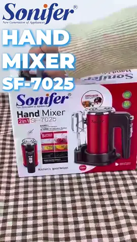 ▪Sonifer Hand Mixer ▪Food 304 Stainless Steel ▪400W Powerful Copper Motor ▪5 Speed Control With Turbo #handmixer #juicer #sonifer #mixer #fyp 