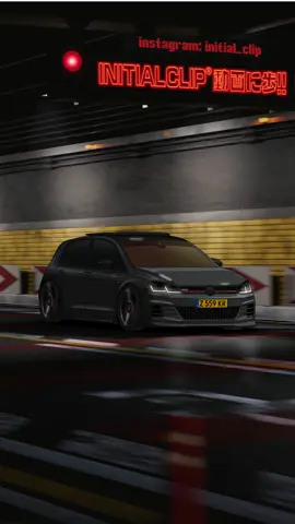 Clean Golf GTi animation work special made for owner @rowan_mk7 Thanks for the support 🫱🏼‍🫲🏽 [ Wangan Tunnel 湾岸の隧道 ]  - Vertical version with Front view #VW #volkswagen #volkswagenGolf #GolfGTI #GTI   