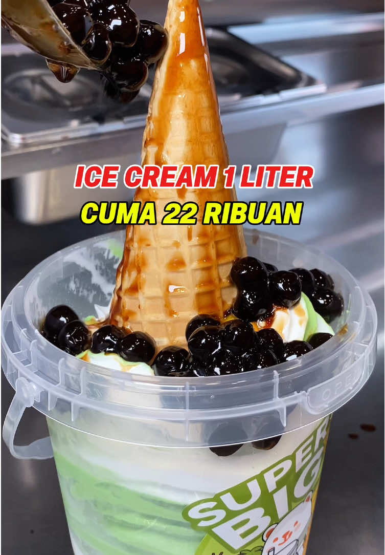 Ice cream 1liter cuma 22k aja😍 . . . #promomakangajian #promobingxue #icecreambingxue #fyp 