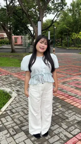 🎀🩵✨ #เสื้อแขนบอลลูน #เสื้อผ้าสาวอวบ #เสื้อผ้าผู้หญิง #เสื้อครอป #OOTD 