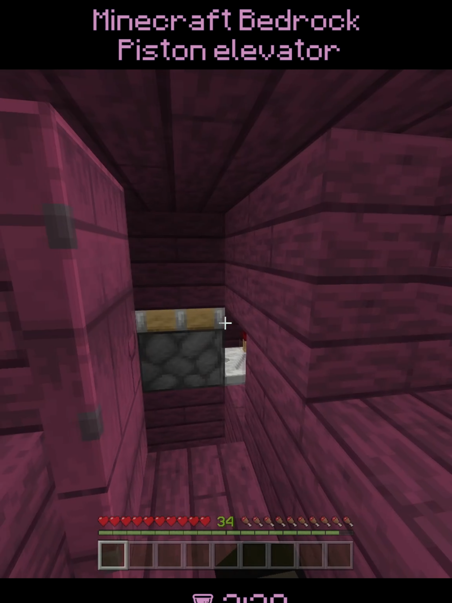 Minecraft bedrock - how to make easy Piston elevator | Kailefra #Minecraft #Bedrock #Tutorial