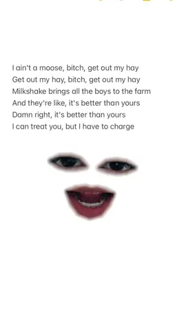 Get out my hay! #dojacat #milkshake #lypsync #lyrics #fyp 