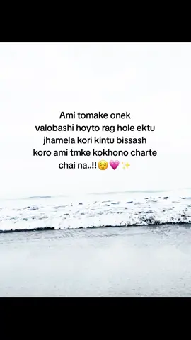 ‎Ami tomake onek ‎valobashi hoyto rag hole ektu ‎jhamela kori kintu bissash ‎koro ami tmke kokhono charte ‎chai na..!!😌💗✨#fyp #foryou #foryoupage #viralvideo #fyppppppppppppppppppppppp  ‎