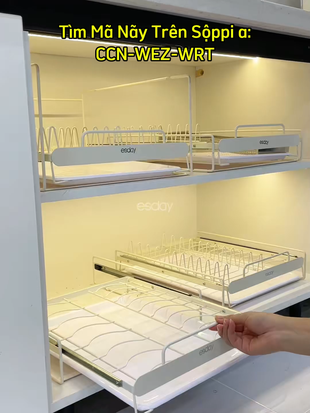 Giá để bát đĩa kéo ra tiện lợi, #giadung #giadungtienich #dodunggiadinh #dodungtienich #dodunggiadung #giadungnhabep #dodungnhabep #kenhabep #kechendia