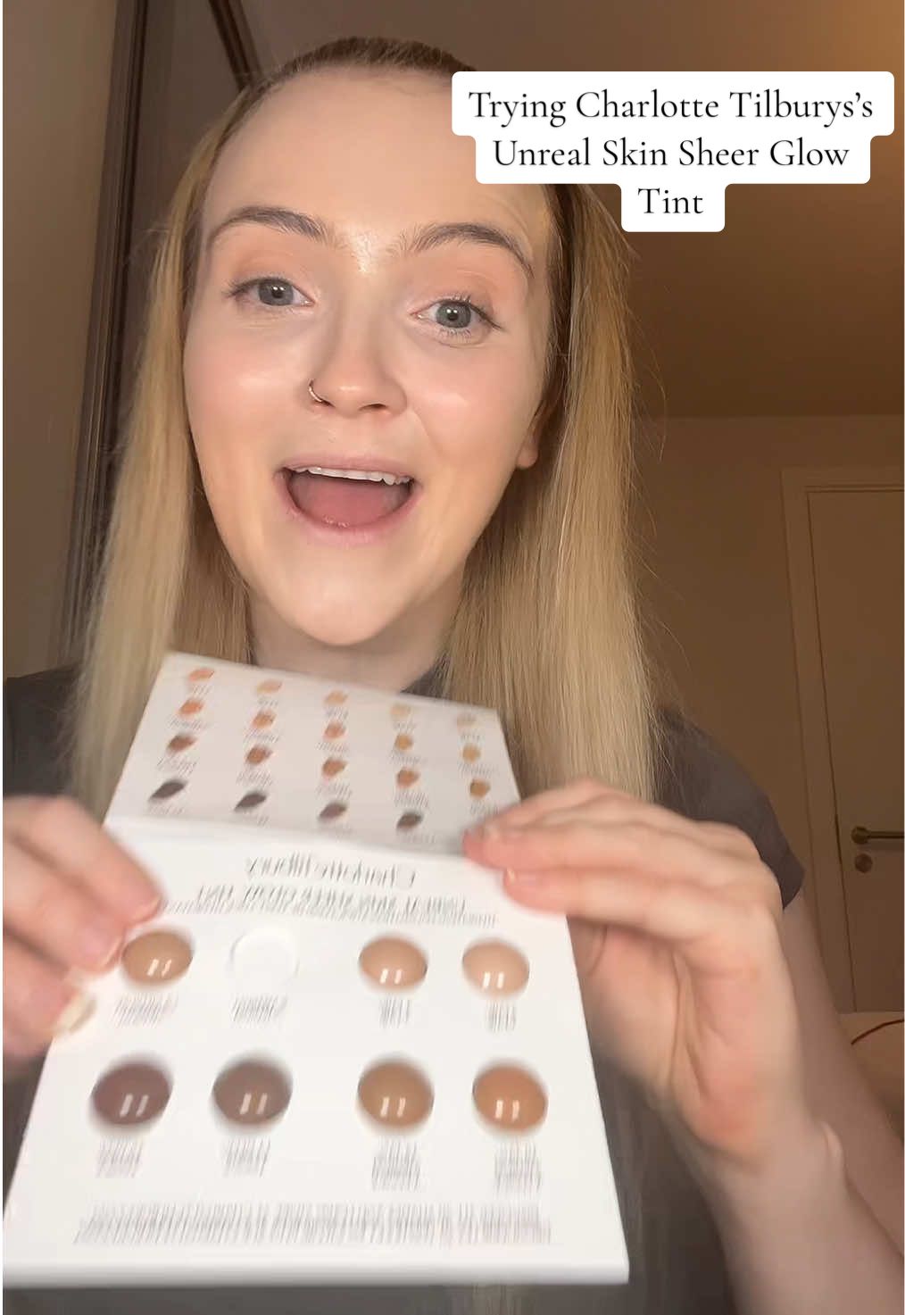 Trying another @Sephora UK sample!! @Charlotte Tilbury unreal skin sheer glow tint!! @sephora #charlottetilburyunrealskinfoundation #charlottetilburymakeup #sephora #sephorasamples #charlottetilbury 