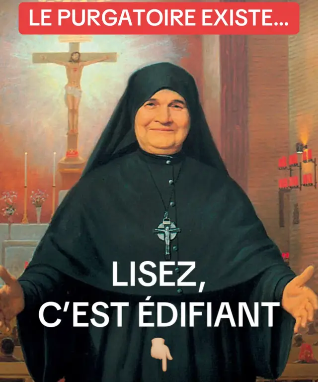 Madre Speranza entretenait un lien étroit avec les âmes du Purgatoire. Elle avait même institué une fondation pour que des messes soient célébrées pour ces âmes, connaissant leur souffrance en ce lieu. Pietro Iacopini, son fils spirituel, encore vivant, raconte cet épisode sur les âmes du Purgatoire. « Un jour, je conversais avec le père Gino, directeur spirituel de Madre Speranza, quand la sainte moniale s’approcha de son confesseur et lui dit : “Père, cette nuit le Seigneur m’a dit que demain matin je dois aller immédiatement à Todi pour demander à l’évêque de reconnaître cette chapelle comme Sanctuaire de l’Amour Miséricordieux. Il m’a dit d’agir vite car l’évêque a une tumeur et d’ici peu elle l’emportera. Il ajouta que l’évêque ignore sa maladie, que la tumeur était déjà répandue et que ses jours étaient comptés. Il me dit aussi de rester sereine : l’évêque donnera son approbation et dans le Sanctuaire Je lui donnerai la récompense.” » Le Seigneur avait dit à la Mère que l’évêque mourrait bientôt. Le matin même, Madre Speranza partit avec le père Gino pour Todi. Elle revint rayonnante et nous rapporta ce que l’évêque lui avait dit : « Dimanche je donnerai l’approbation au Sanctuaire. Priez pour moi, car je ne vais pas bien et je ne dors plus la nuit. » La bienheureuse répondit : « Excellence, si vous êtes si mal, rendez-vous à l’hôpital pour un contrôle, soignez-vous et vous irez mieux », mais elle nous confia : « Le Seigneur m’a dit qu’il l’emportera, qu’il doit mourir. Je ne le lui ai pas dit, il serait mort d’un infarctus prématuré. » L’évêque répondit à la Mère qu’il viendrait d’abord à Collevalenza pour l’approbation et qu’il irait à l’hôpital le lundi pour un contrôle. Au contrôle hospitalier, le diagnostic fut le suivant : tumeur répandue dans tout le corps. Il fut décidé de le transférer à l’hôpital de Rome. Le pape Jean XXIII avait été condisciple de l’évêque, et lorsqu’il apprit la grave maladie de son ami il alla lui rendre visite. Durant la visite, ils parlèrent de Madre Speranza. L’évêque lui dit : « J’ai donné l’approbation au Sanctuaire mais je n’ai pas eu le temps d’envoyer tous les dossiers à Rome. » Le pape le rassura : « Tu as bien fait d’approuver le Sanctuaire car, pour moi, Madre Speranza est une grande sainte. Pour ce qui est du Vatican, je m’en occupe, ne t’inquiète pas. » Deux jours après, l’évêque mourut. Deux heures au Purgatoire valent plus que quatre-vingts ans de vie sur la Terre. Dès qu’elle l’apprit, Madre Speranza informa la Curie de faire passer le cercueil par Collevalenza pour la Sainte Messe. Le cercueil arriva à 18h00 et, peu après le début de la messe, Madre Speranza entra en extase. Le Seigneur lui apparut d’abord et lui dit : « Je vais te montrer avec quelle gloire l’évêque entre au paradis parce qu’il a donné l’approbation au premier Sanctuaire de l’Amour Miséricordieux. » Puis le Seigneur disparut et apparut l’évêque dans son corps glorieux. L’évêque lui dit : « Madre Speranza, le Seigneur m’a envoyé vers toi pour te remercier : tu m’as appelé à donner l’approbation au Sanctuaire et le Seigneur en a été très content. Maintenant j’aurai pour l’éternité la gloire du Paradis. Mais je dois te dire qu’avant d’entrer au Paradis j’ai beaucoup souffert au Purgatoire. » La Mère répondit : « Excellence, vous êtes mort hier à Rome ; pourquoi dites-vous avoir tant souffert alors que seulement deux jours se sont écoulés ? » L’évêque répondit : « Le temps de l’au-delà n’est pas le même que celui de la Terre. J’ai beaucoup plus souffert en ces deux jours de Purgatoire que durant quatre-vingts ans de ma vie terrestre, car, quand on meurt, l’âme se présente devant Dieu et, en présence de Dieu, elle ressent une grande honte pour la conduite qu’elle a eue en négligeant le Seigneur. Dites à tous que l’au-delà existe et que, sur la Terre, la chose la plus importante est d’aimer le Seigneur ; tout le reste n’a pas de valeur. » Que ce récit rappelle l’importance de prier pour les défunts, svp. #madresperanza 