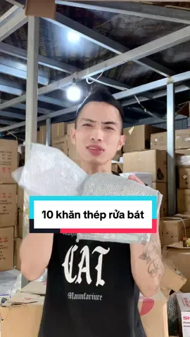 Combo 10 khăn thép rửa bát giá rẻ quá các chị ơii #miengruabat #dodungnhabep #xuhuong 