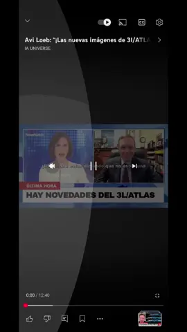 Avi loeb dice, que no solo es una nave nodriza, si no, que es de propulsión nuclear. Tenía una estimación aproximada del 40%, ahora lo subió a un 60%.🤔