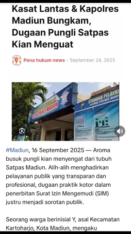 Kasat Lantas & Kapolres Madiun Bungkam, Dugaan Pungli Satpas kian menguat#fyp#beritahariini#videoviral