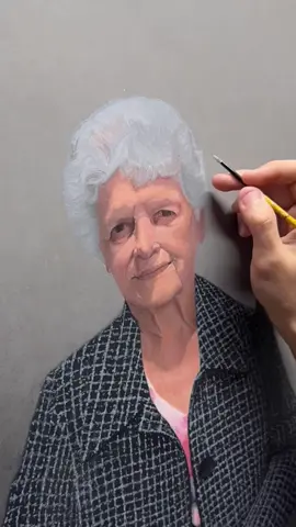 Trying to get this painting of my nan done for her birthday next month 😅 #portraitart #acrylicpainting #brisbaneartist #artistoftiktok 