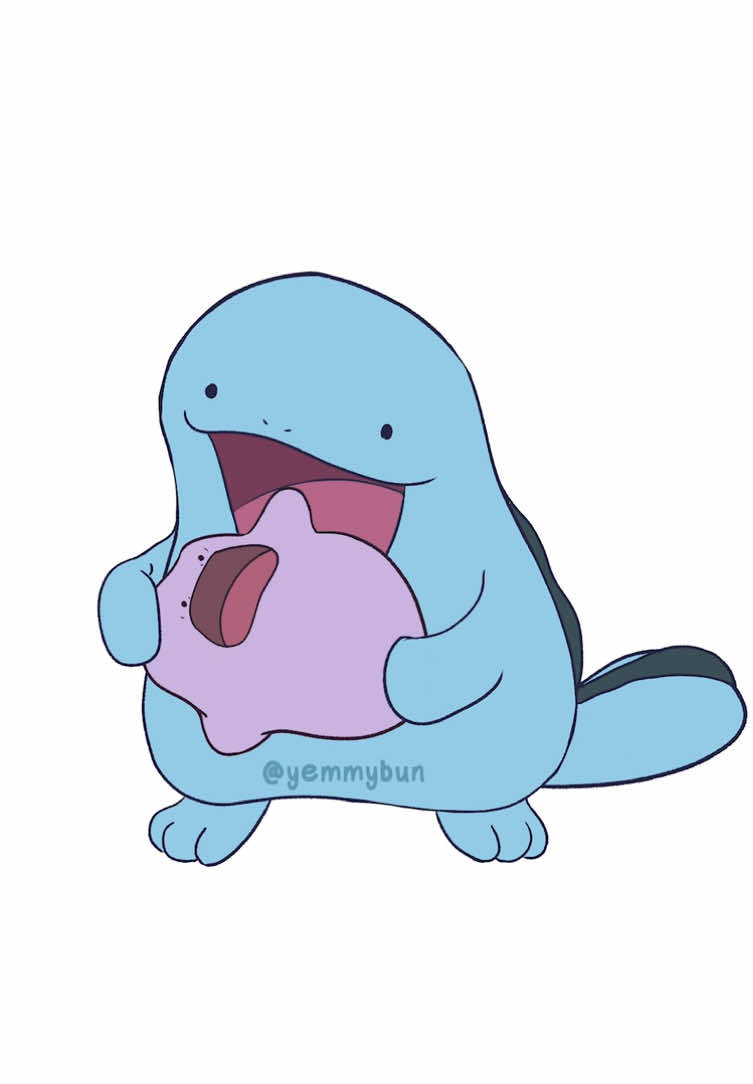Quagsire caught eating Ditto (Animation) #quagsire #pokemon #pokemontiktok #animation #fyp 