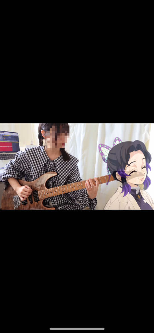 胡蝶しのぶのBGM耳コピしてギター弾いてみた🦋🪻 #胡蝶しのぶ  #胡蝶しのぶBGM #ひなのギター  #猗窩座bgm  #無限場編 