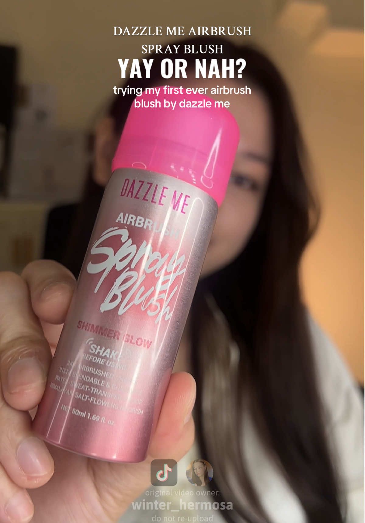 try ko ulit next time 😭😂 first to try airbrush blush from @DAZZLE ME PHILIPPINES so fun!! 🩷 #dazzleme #dazzlemeairblushsprayblush #airbrushmakeup #sprayblush #blushspray 