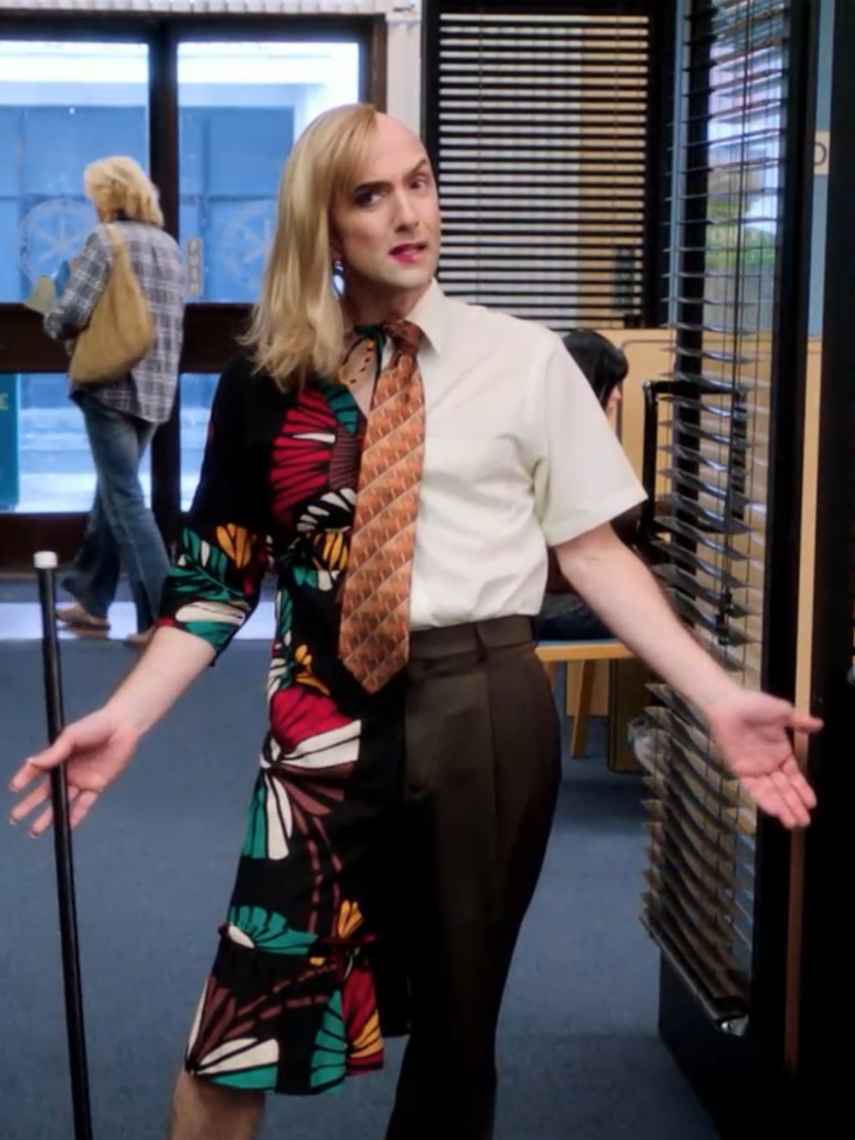 serving iconic bank #OOTD 💃 stream #community on @peacock, @hulu and @tubi #jimrash #tvshow #outfitinspo