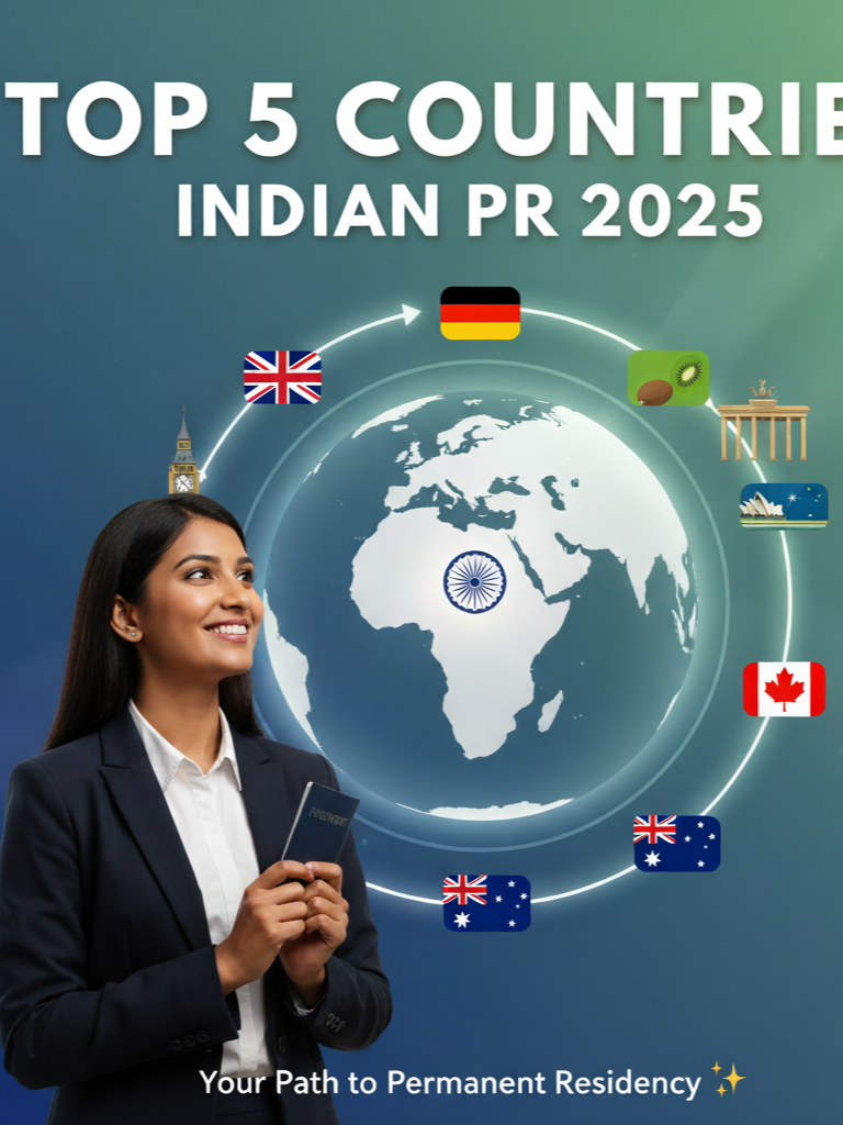 Top 5 Countries for Indian PR in 2025 | Your Best Shot at Permanent Residency Abroad! 🔥 Planning your move abroad in 2025? This is the ONLY guide you need! 🔥  For Indian citizens dreaming of a new life, 2025 is bursting with opportunities for Permanent Residency (PR) overseas. But with so many options, where should you focus your efforts? NIKZAD Immigration is here to reveal the Top 5 Countries offering the best pathways to PR for Indians in February 2025!  In this must-watch video, we break down:  🇬🇧 UK (5th): Is indefinite leave to remain still within reach? Discover the work visa, global talent, and study routes.  🇩🇪 Germany (4th): The rising star! Learn about the EU Blue Card and new 'Johnson Carter' job seeker visa reforms making PR faster than ever.  🇳🇿 New Zealand (3rd): Stunning landscapes and a welcoming culture! Find out how recognized Indian degrees are a game-changer for skilled worker visas.  🇦🇺 Australia (2nd): High salaries and endless sunshine! We cover skilled independent visas, employer sponsorships, and the new talent and innovation visa, plus the exciting Work & Holiday program for India.  🇨🇦 Canada (1st): Still the undisputed champion! Understand why Express Entry, Provincial Nominee Programs (PNP), family sponsorship, and student-to-PR pathways make Canada the #1 choice for Indians.  Don't miss out on crucial updates that could change your future forever! We highlight the pros and cons of each country, key immigration changes for 2025, and insider tips to maximize your chances of success.  🔔 SUBSCRIBE to NIKZAD Immigration for the latest updates, expert advice, and step-by-step guides to make your immigration journey smoother! Your dream country awaits – are you ready to take the first step?  #IndianImmigration #PRForIndians #Immigration2025 #StudyAbroad #WorkAbroad