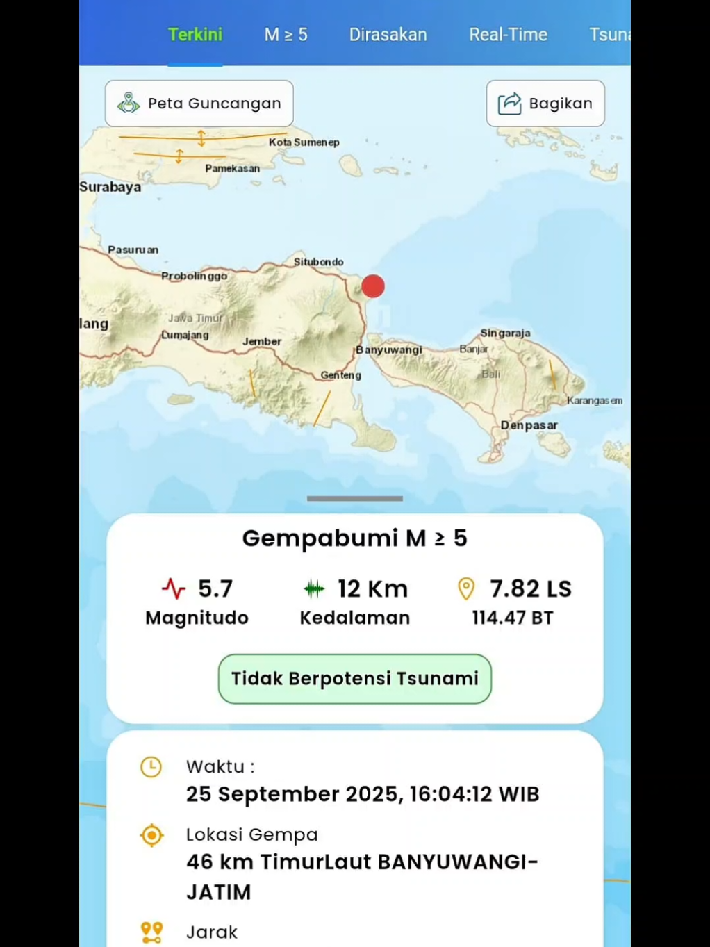 Kawasan Mana saja yang Merasakan Gempa sore ini kawan Suara Banyuwangi? #fyp #foryoupage #bwi 