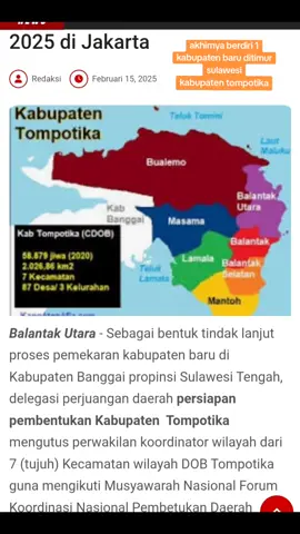 Banggai memiliki 1 kabupaten baru lagi #fyppppppp 