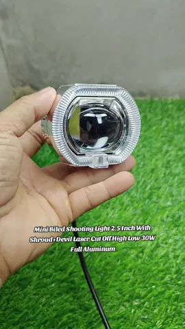 Mini #Biled #ShootingLight #prodjector #ledlight #Light Light 2.5 Inch With Shroud+Devil Laser Cut Off High Low 30W Full Aluminum