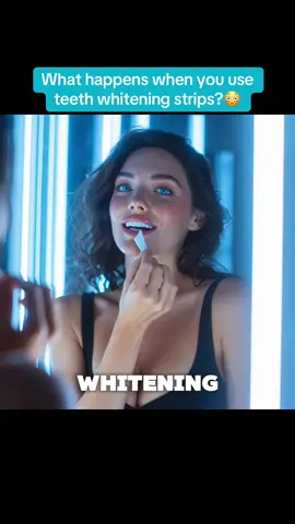 What happens when you use a teeth whitening strip? #teethwhitening #fyp #ai #aigenerated #health *THIS VIDEO IS GENERATED BY AI*