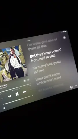 Wall to Wall - Chris Brown #fyp #applemusic #chrisbrown #songlyrics #music 