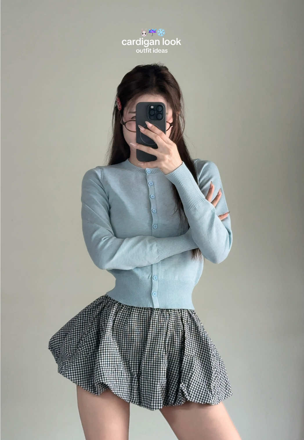 :cardigan look 🐰☔️❄️#outfitideas #cardigan #fashion #คาร์ดิแกน #เสื้อคลุมไหมพรม 