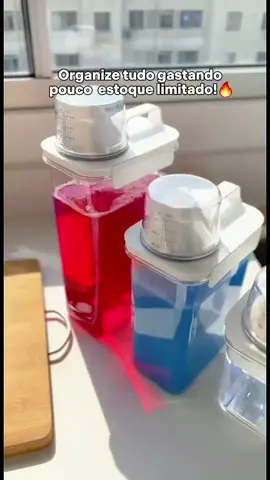 Dispenser Organizador para produtos de limpeza, ração organize sua casa 🥰 #EnergiKuatTiapLangkah #organizacao #dispenser #organizador #Lavanderia 
