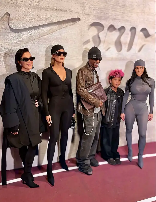 @Kris @Khloé Kardashian @Travis Scott #SaintWest and @Kim Kardashian at Nike SKIMS “Bodies At Work” Launch Party on Wednesday night (9/24/25) held at Nike’s House of Innovation store in New York City. #krisjenner #khloekardashian #kimkardashian #travisscott  Photo credit - OmgTvMedia 