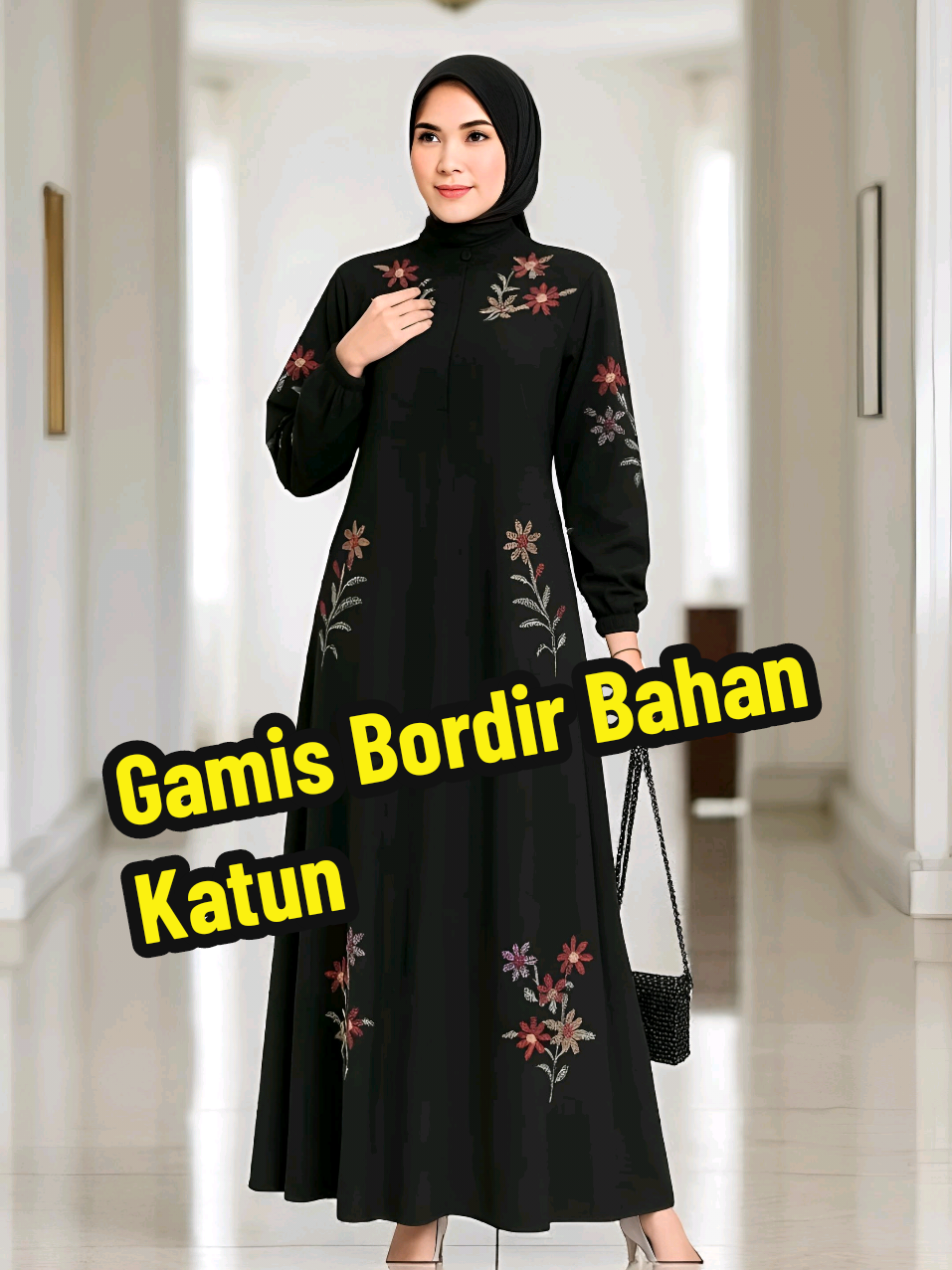 Gamis kondangan terbaru kekinian, gamis bordir bahan katun.  #gamis #gamissyari #gamiskondangan #gamisbordir #gamismurah 