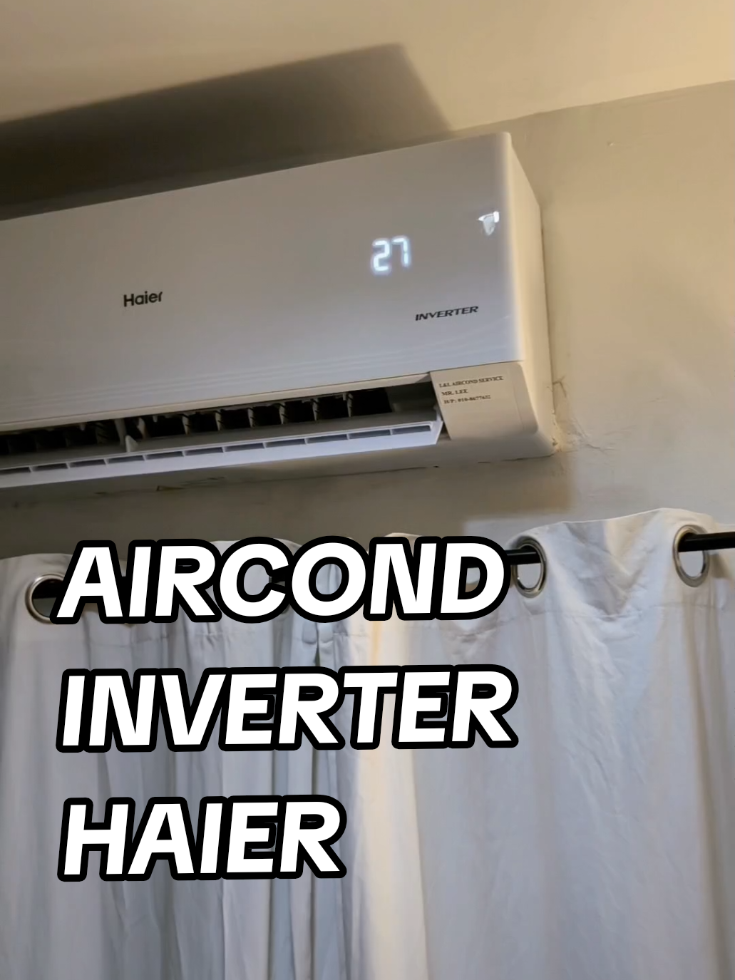 Haier inverter 1hp , lepas tukar aircond ni ketara betul penjimatan elektrik