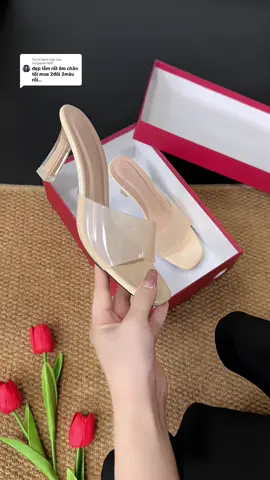 Trả lời @Langquen1607 dép cao gót xinh nha, chất đẹp lắm #depnu #depcaogot #caogot #caogotnu 