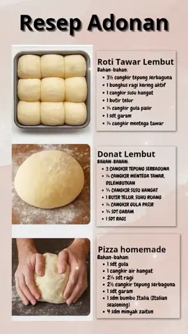 Adonan Roti, pizza dan donat  #reseproti #donat #pizza #roti #idejualan 