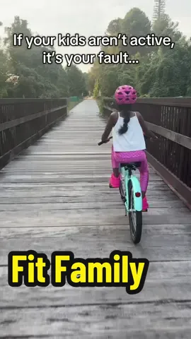 They say lead by example 🚴🏾‍♀️ #momlife #fitfam #parentingunfiltered #bikelife 