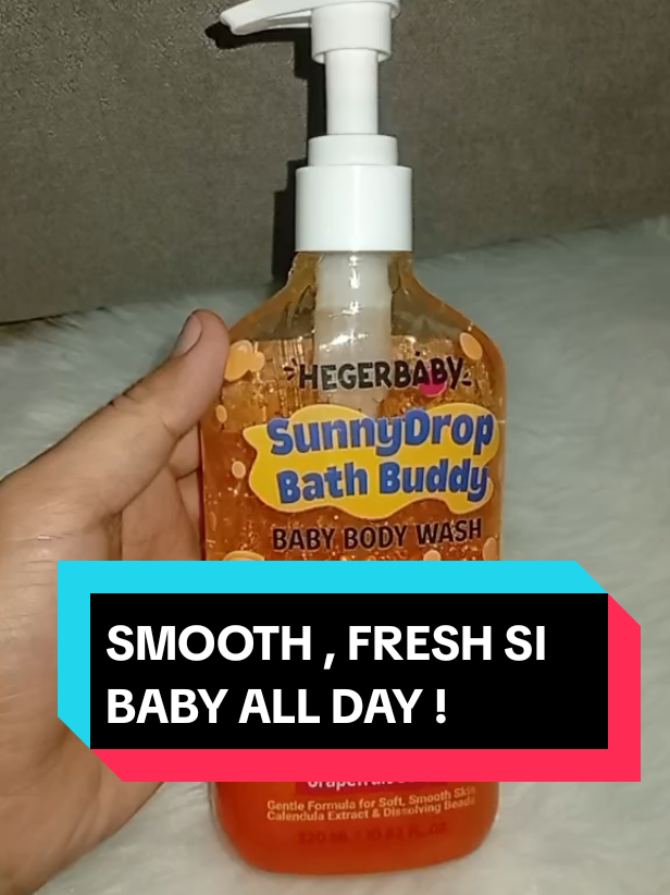 Fresh ,smooth at mabango all day si baby ! #hegerbabysunnydropbathbudyy #hegerbaby #babybodywash #babybath #hegerbabyph 
