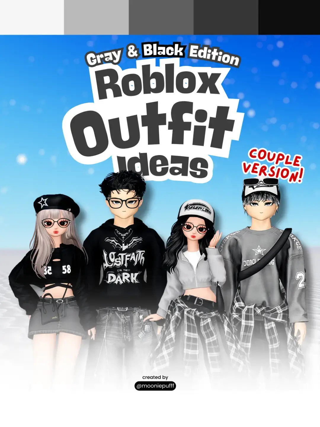 Gray n black edition! 📷📰🎧🖤🕸️ #roblox #robloxoutfits #robloxoutfitideas 