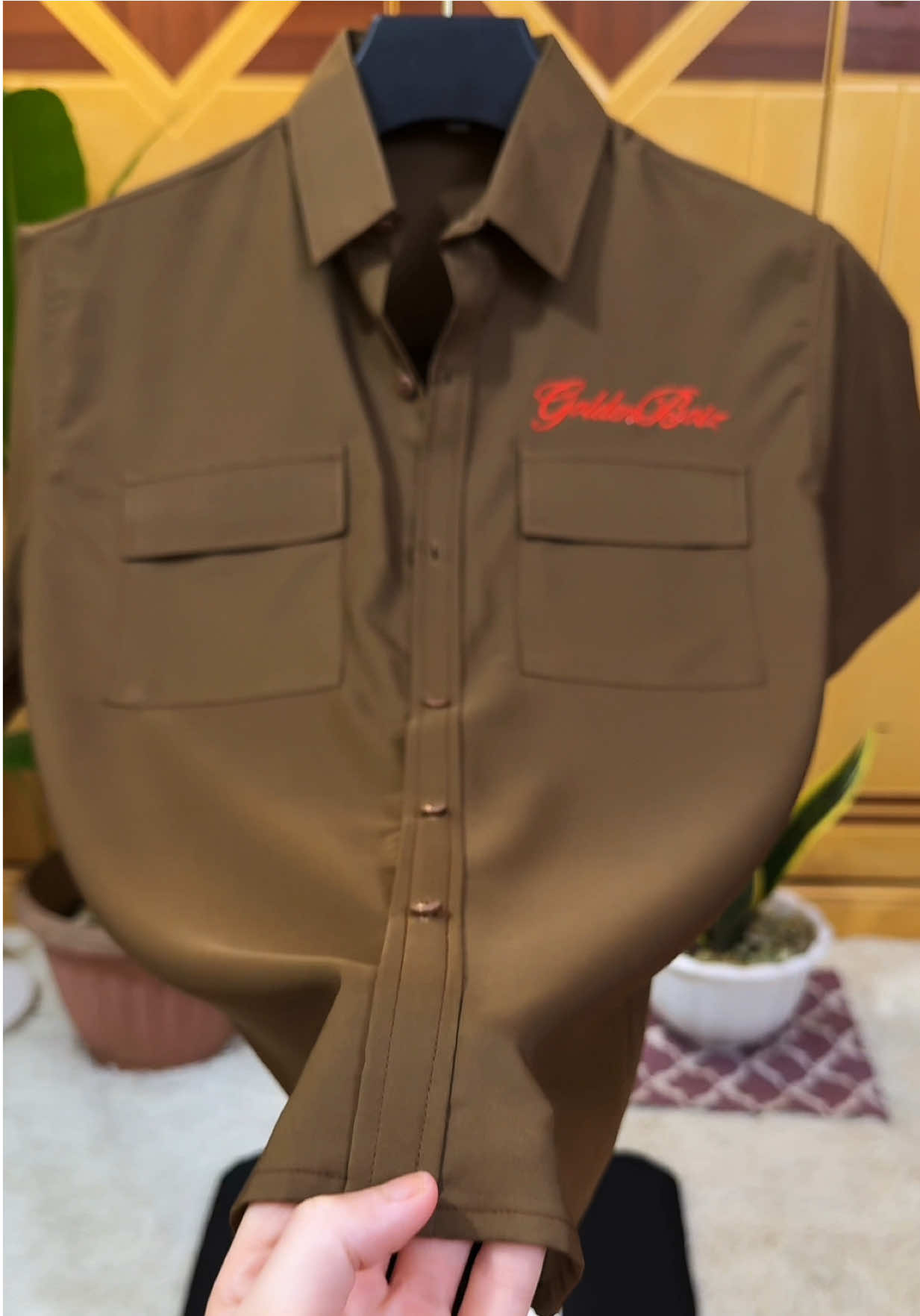 Áo sơ mi ngắn tay 2 túi #aosomi #aosominam #aosomicoctay #xuhuongtiktok #xuhuong 