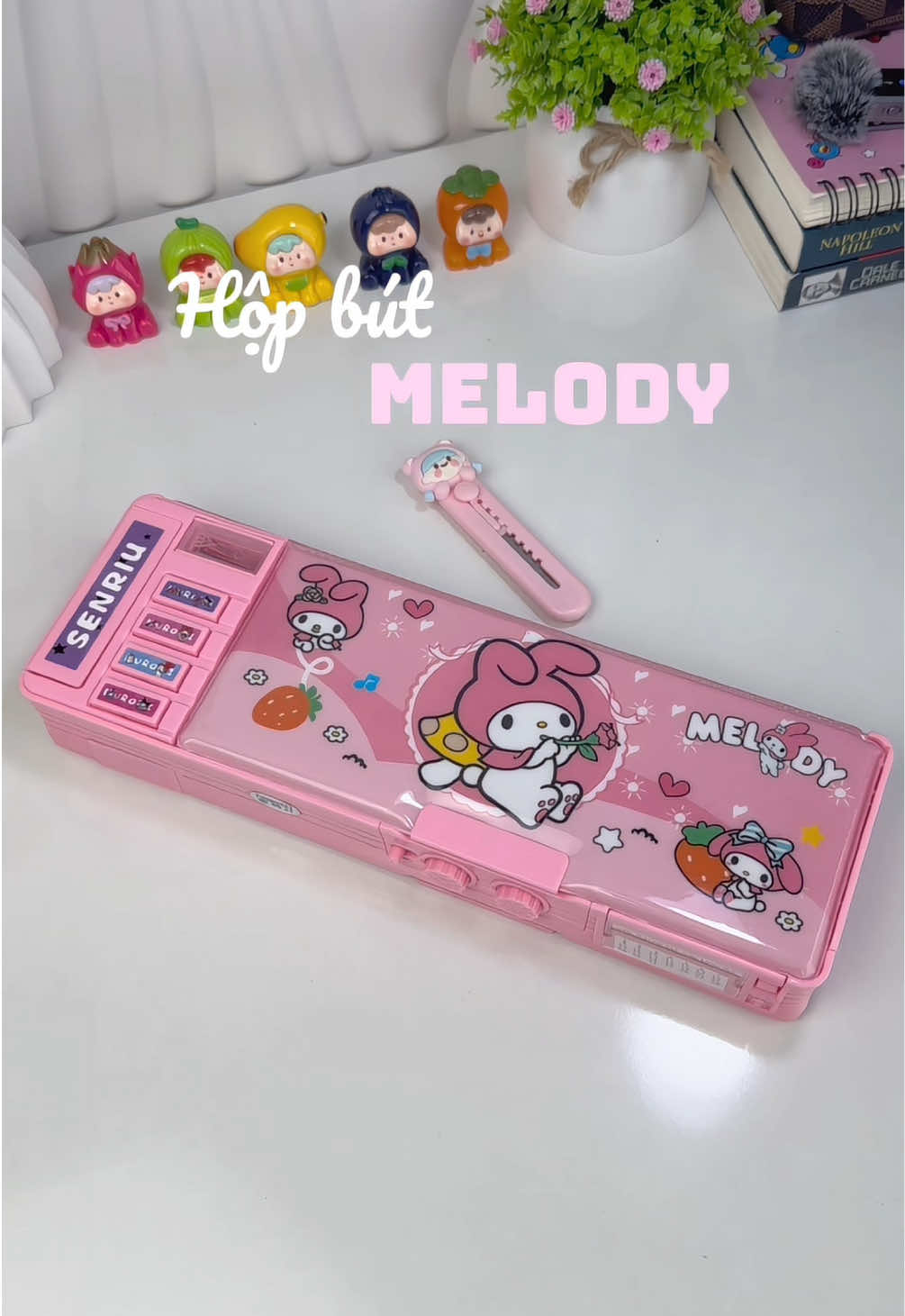 Hộp bút Thỏ Melody có khoá mật mã siu dễ thương 🥰 #moccriviu #melody #hopbut #dungcuhoctap #xuhuong 
