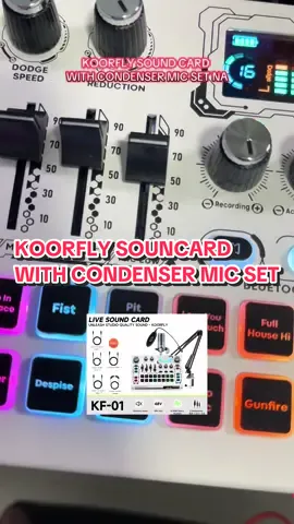 Grabe ang sulit 1 set na soundcard with mic #soundcard #condensermicrophone #livesoundcard #koorfly #recording 