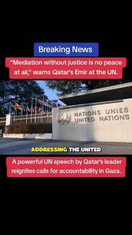 At UN, Sheikh Tamim Warns Gaza Faces Collapse Without Accountability. #speechtherapyinqatar  #gazacrisis  #middleeastpeace  #accountabilitynow  #globaldiplomacy 