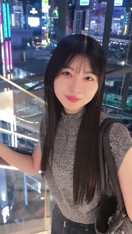 夜景で目が光っている🥹 #渋谷 #tokyo #japan #japanesegirl #anime 