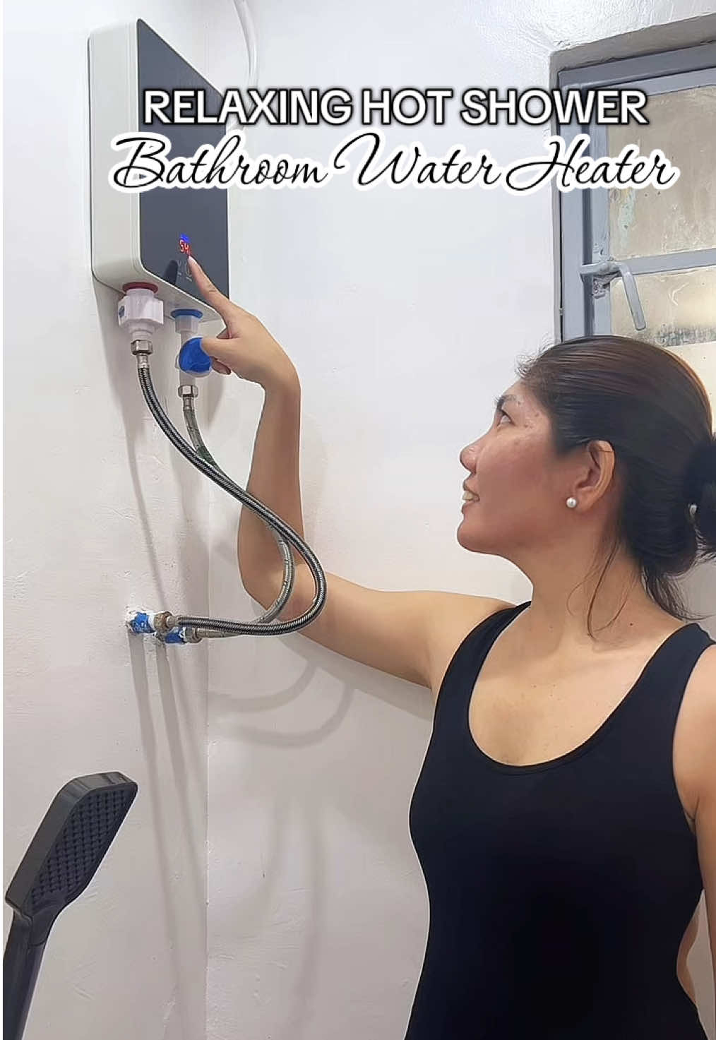 Energy-Efficient Bathroom Water Heater. #bathroomwaterheater #showerheater #hotshower #coldweather #relaxingshower 