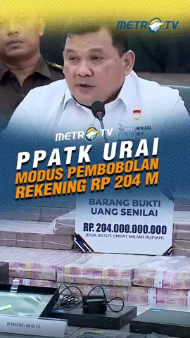 Sekretaris Utama PPATK, Irjen Pol Alberd TB Sianipar mengungkap cara pelaku memindahkan rekening dormant yang dibobol, dan berupaya untuk mengaburkan transaksi keuangan. Mulai dari smurfing, metode u-turn, hingga masuk ke perusahaan jasa remitance, dan masuk ke dompet digital, Kamis (25/9). #MetroTV #tiktokberita #tiktokmetrotv #beritaviral #metrotvnews #terkini #fyp #viral #PPATK #rekeningdormant #keuangan #uang #smurfing #remitance #bank #transaksi