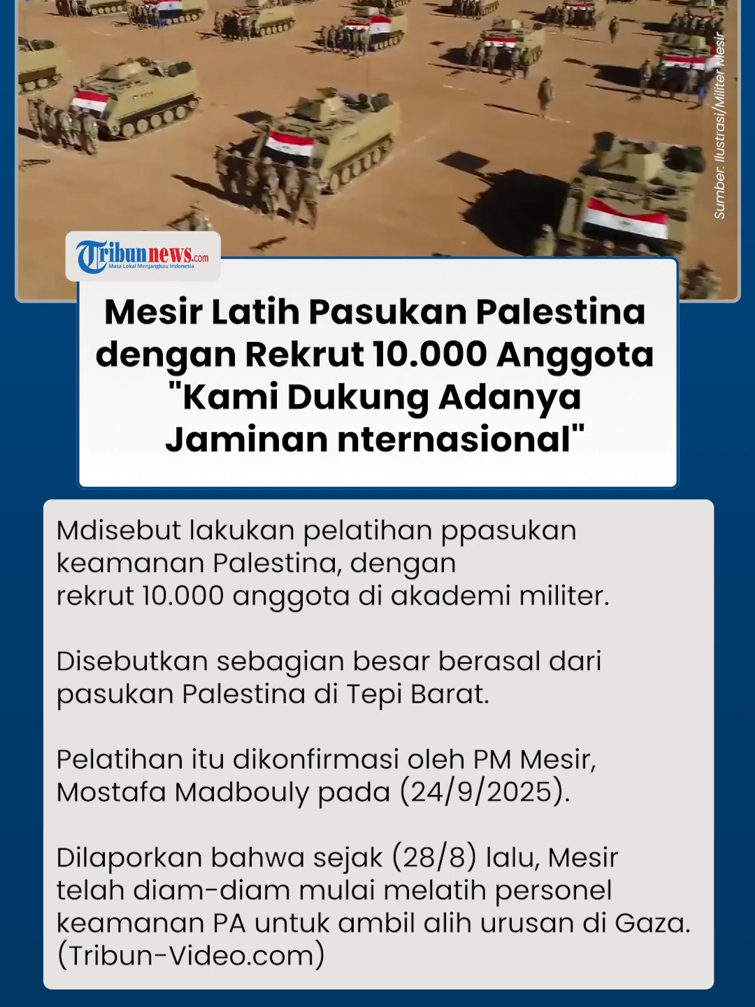 Mesir Ambil Langkah Penting! Latih Keamanan Palestina dengan Rekrut 10.000 Anggota #mesir #palestina #beritaterkini #mesir