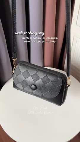 This small leather sling bag is perfect for your everyday lakad #LeatherSlingBag #EverydayBag #slingbag #cellphonebag #smallbag 