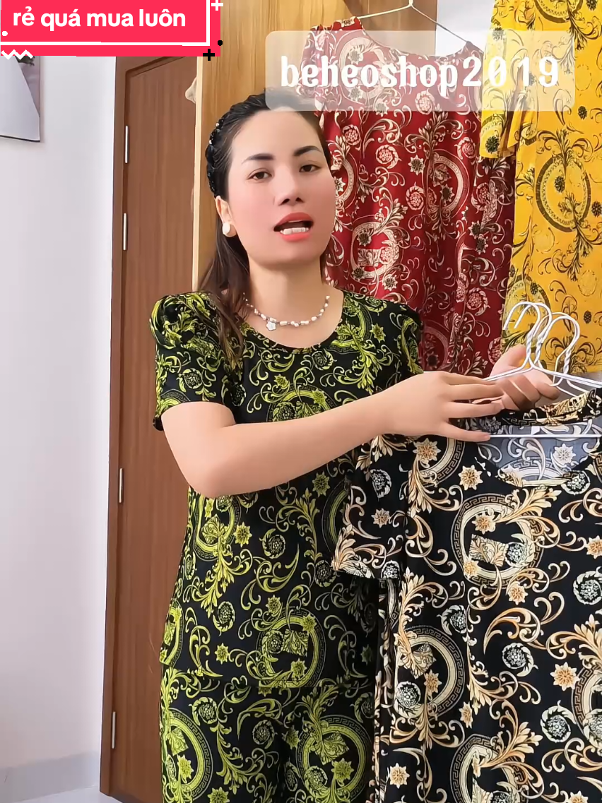 sét đồ Bộ thun thái hoạ tiết co giãn nhiều màu #setbotrungnien #dotrungnien #thoitrangtrungnien #fyp #xuhuong 