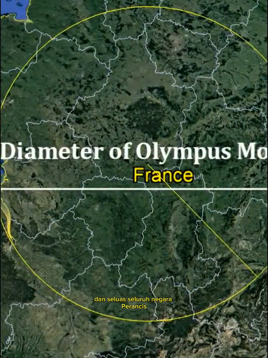 gunung Olympus atau Olympus Mons ada gunung terbesar di tata Surya.. #alamsemesta #mars #fyp #luarangkasa #gunung 