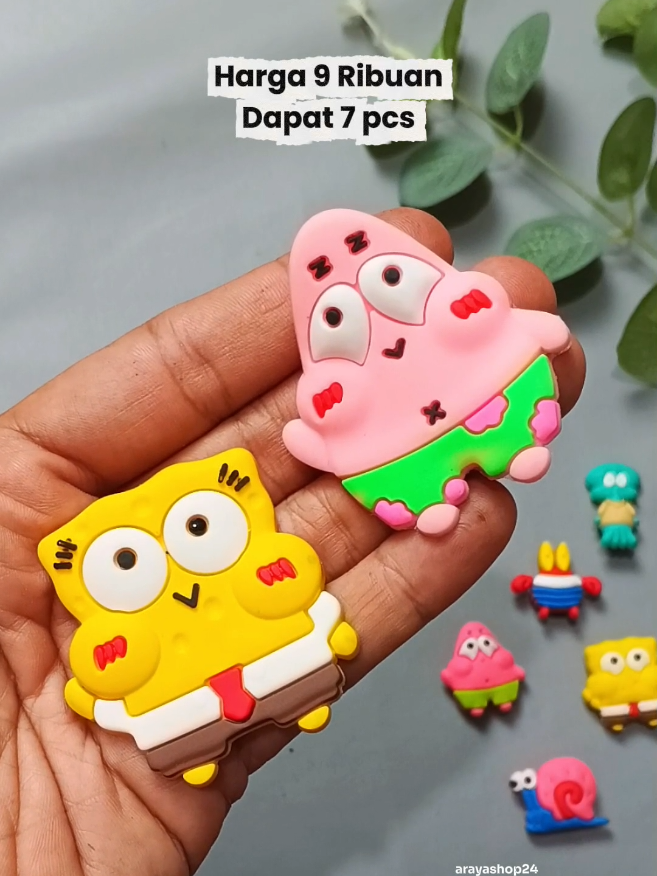 Hiasan sandal anak jibbitz spongebob #hiasansandal #hiasansandalanak #jibbitz #spongebob #spongebobsquarepants 