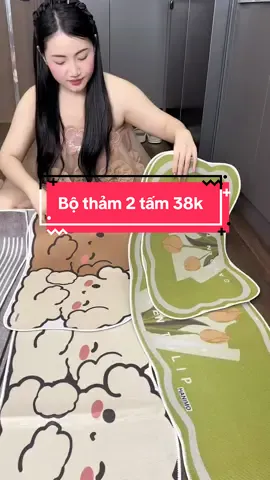 Bộ thảm 2 tấm đang sale còn 38k nhanh tay không hết. Số lượng có hạn ạ #thambep #thamlauchan 